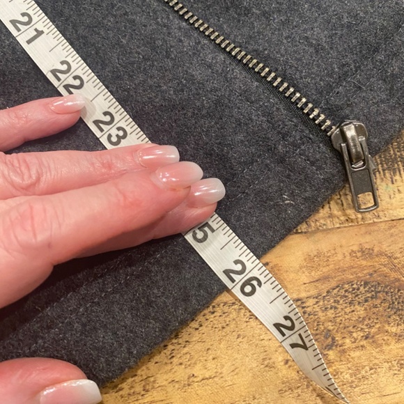 Vans Women Charcoal Grey Wool Blend Motorcycle Size S Jacket - Picture 8 of 11